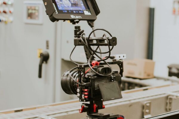 Kamera-Rig auf Slider beim Imagefilm-Dreh